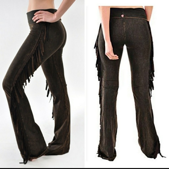 t party fringe yoga pants